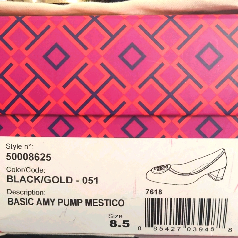 Tory Burch, Basic Amy Pump Mestico, blk/gld
